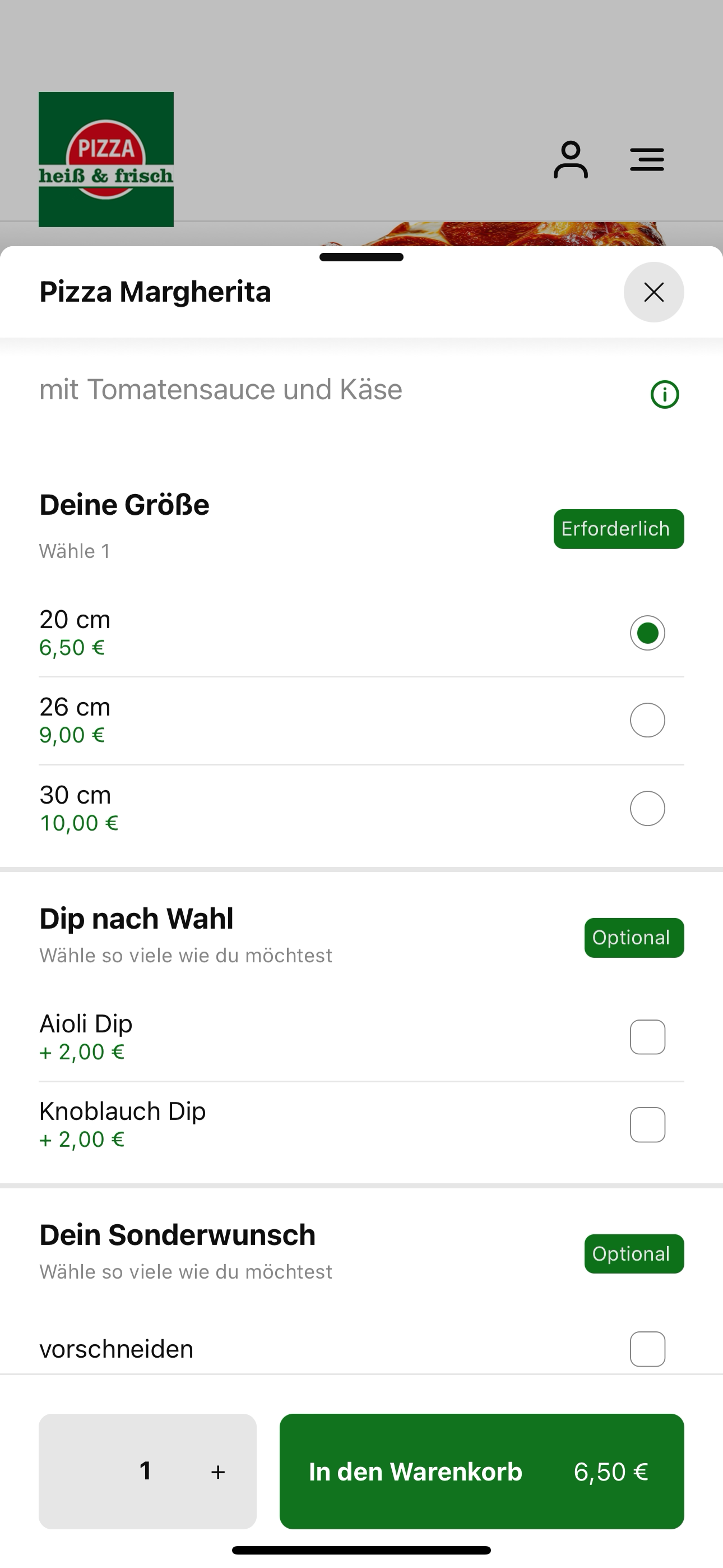 Pizza Heiß & Frisch
