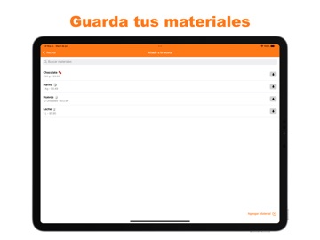 Calcular Costos Recetas iPad screenshot 3