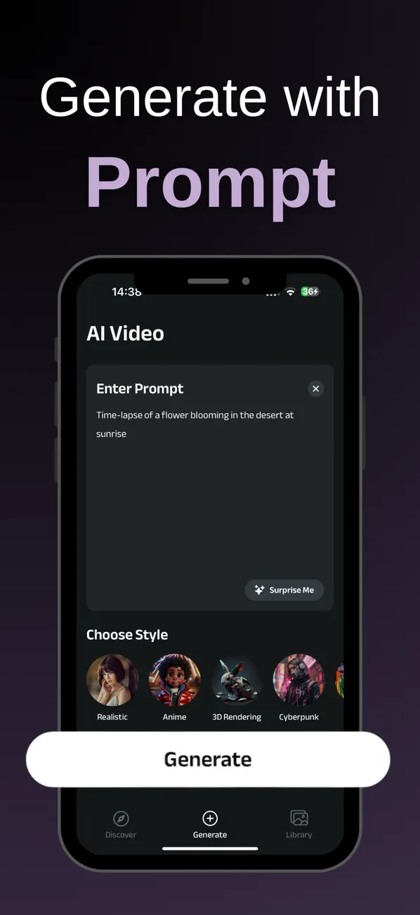 Screenshot #2 pour Zyra: AI Video Generator