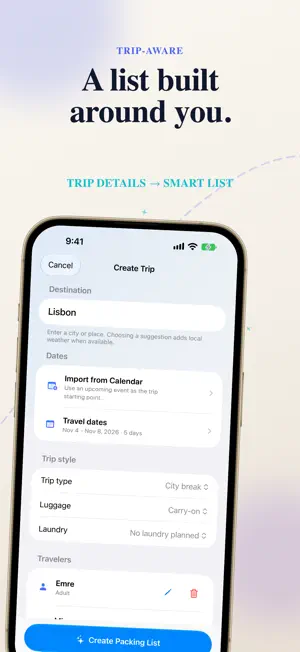 PackBrief: Smart Packing List screenshot 2