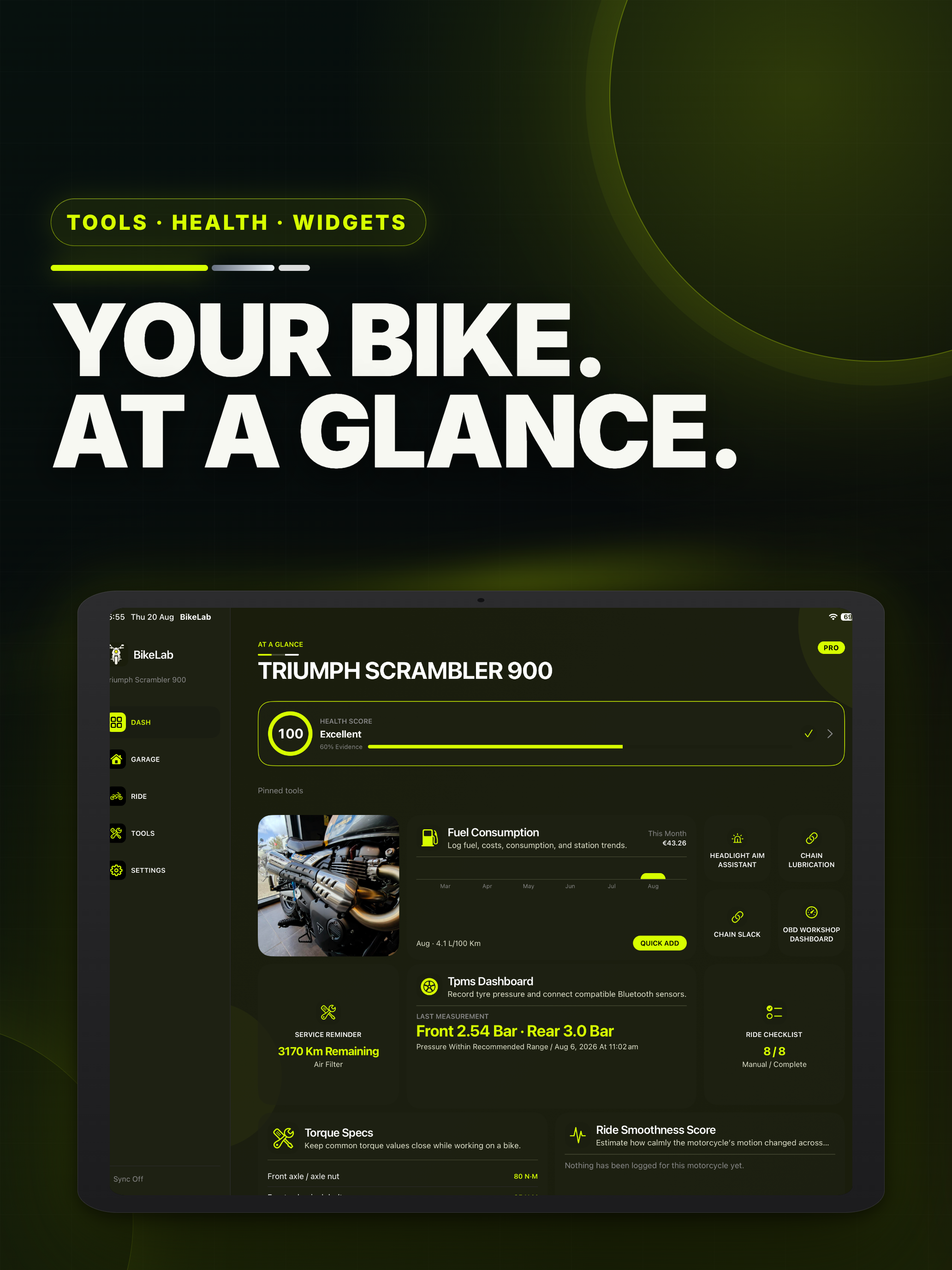 BikeLab: Motorcycle Tools screenshot 15