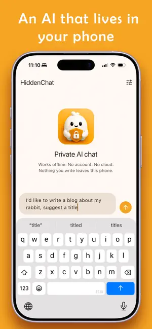 HiddenChat: Offline AI Chat screenshot 1