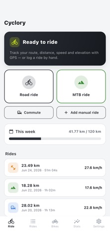 Cyclory: Cycling Tracker Screenshot 1 of 6