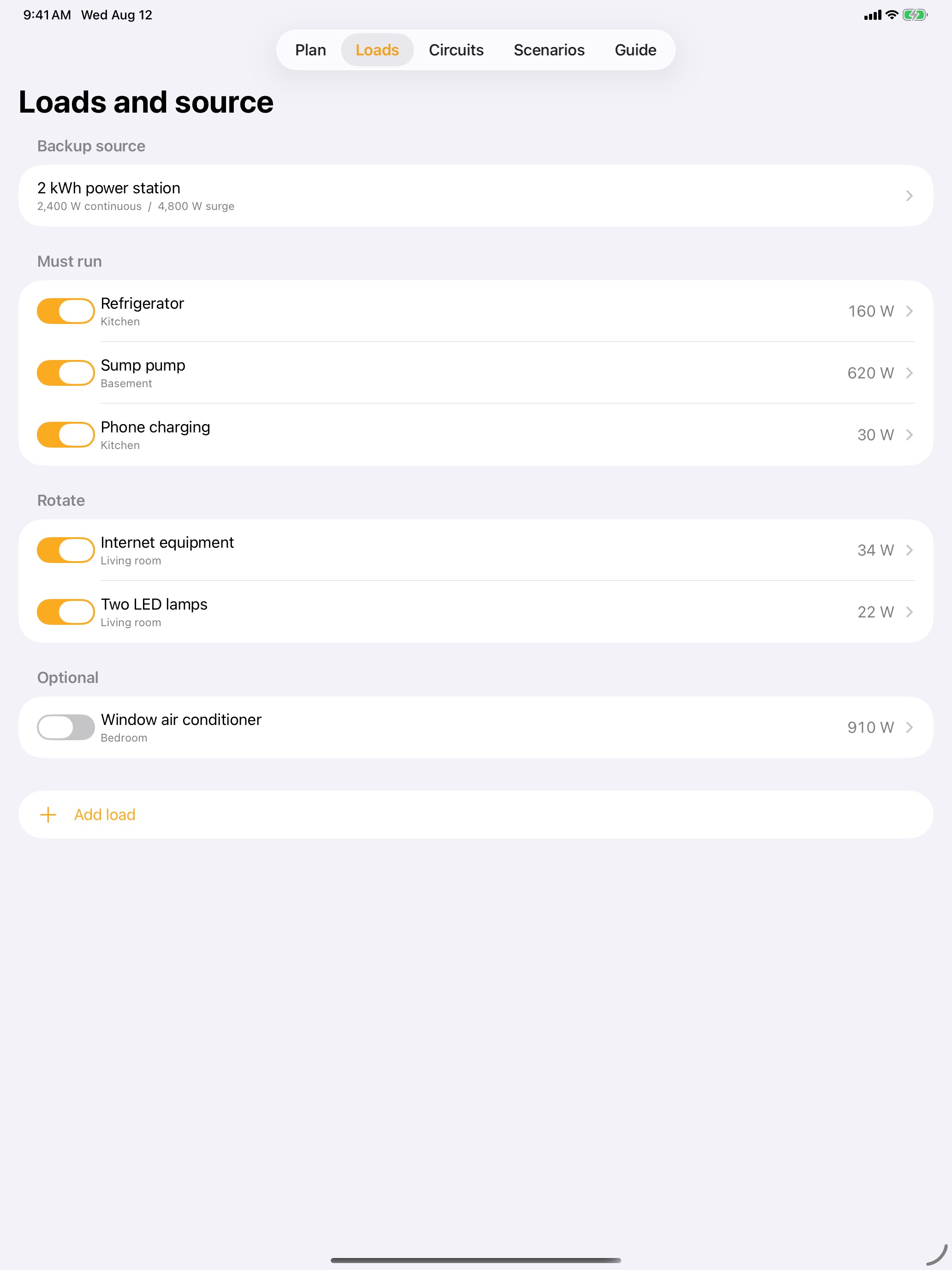 Wattmargin: Outage Planner iPad screenshot 3 of 5