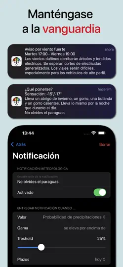 Captura de pantalla de Cartoon Weather en iPhone 6