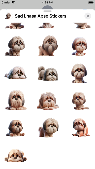 Screenshot #3 pour Sad Lhasa Apso Stickers