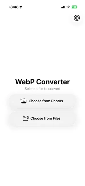 WebP Converter tool screenshot 1