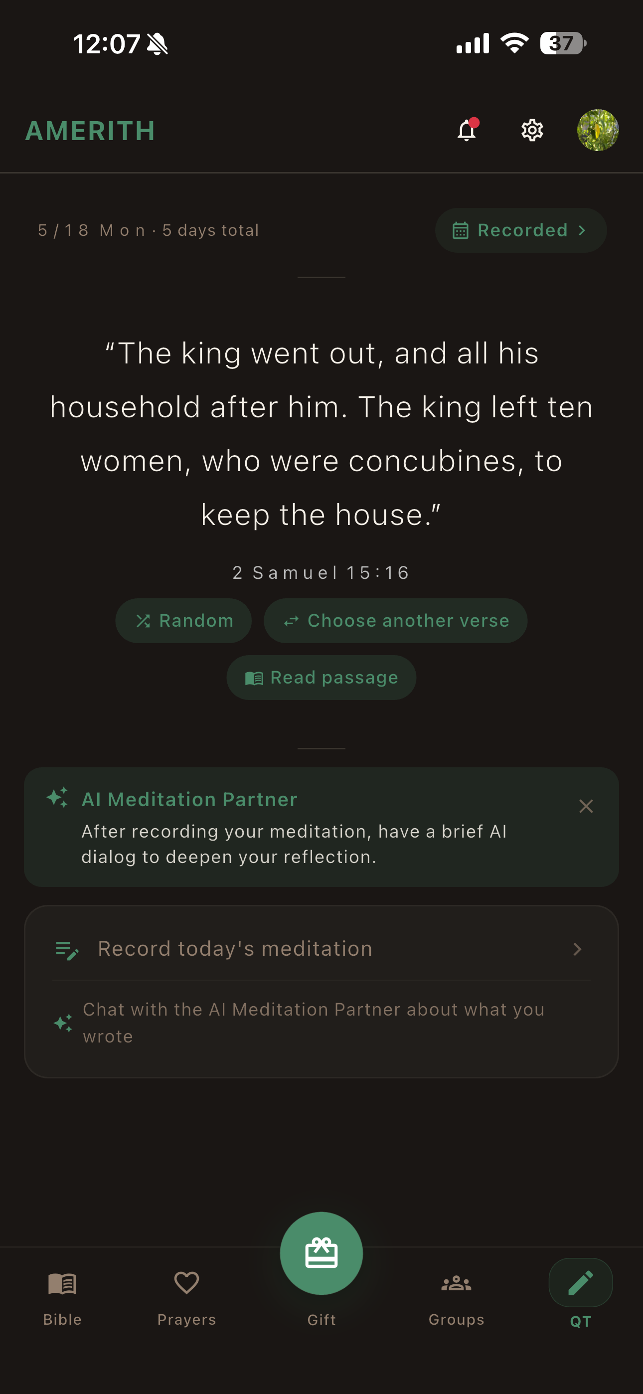 AMERITH - Bible QT Prayer
