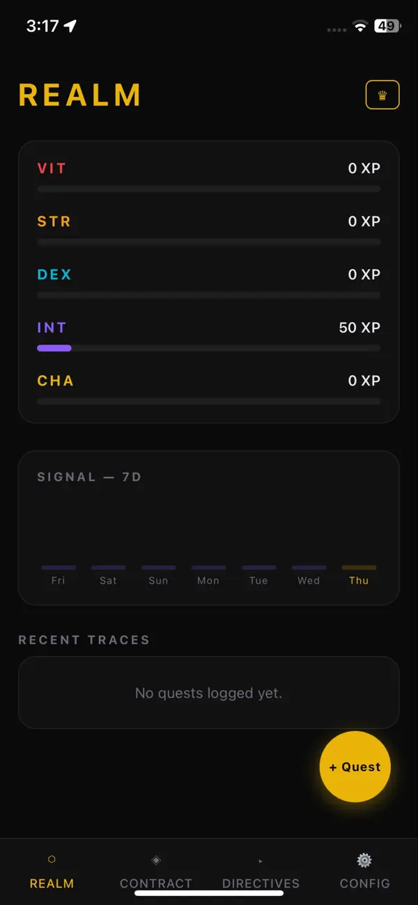 Screenshot #1 pour Sigils: Life RPG & AI Mentor