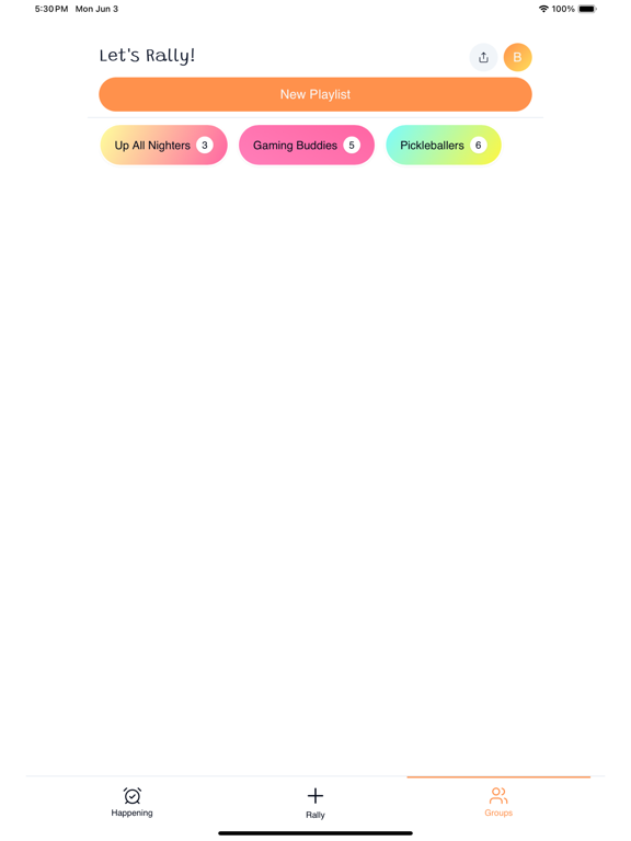 Let's Rally! iPad screenshot 4 - Social Networking app