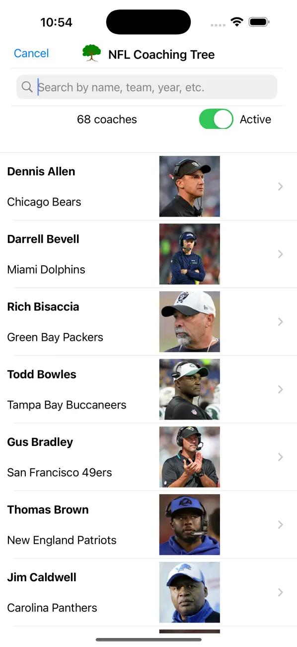 Screenshot #1 pour Pro Football Coaching Tree