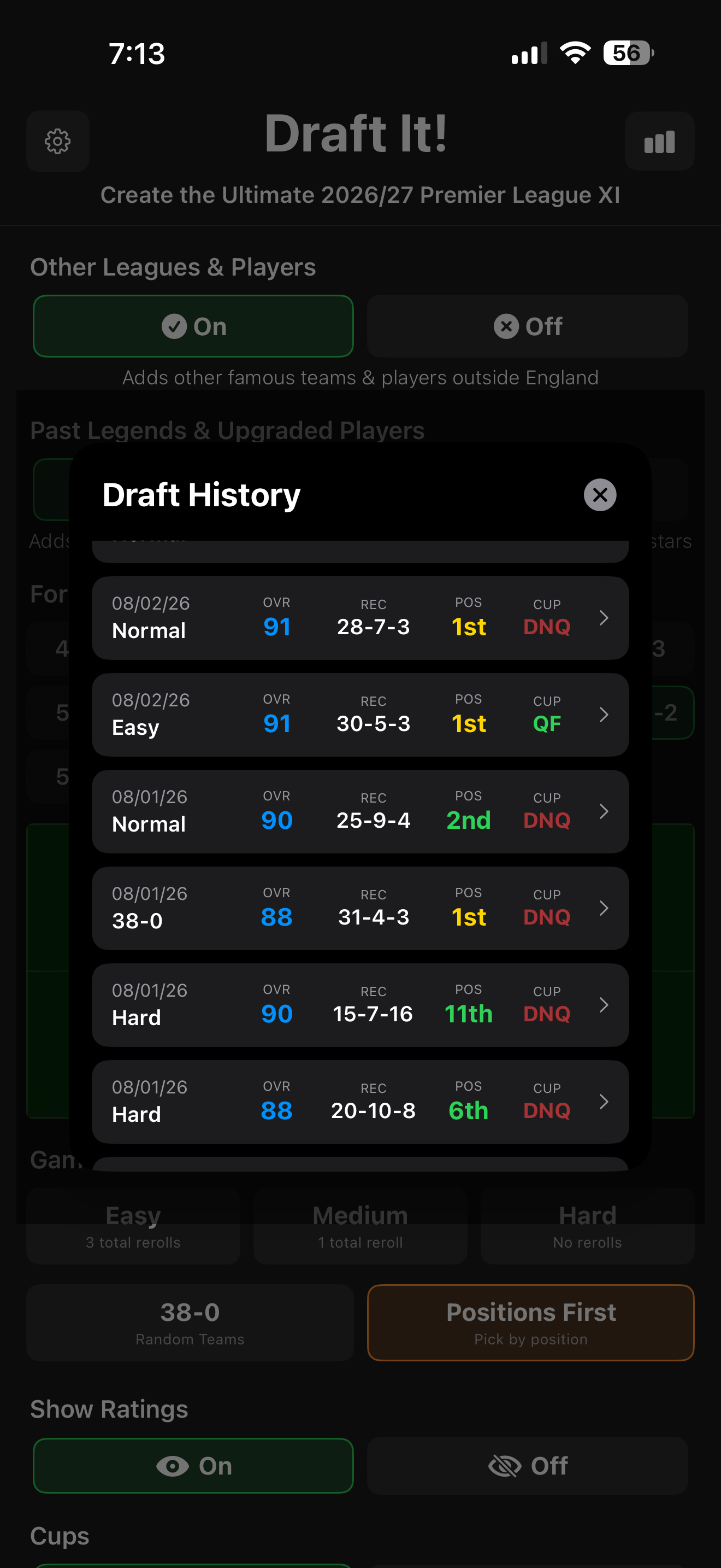 Draft It! - 38-0 Soccer Game screenshot 7