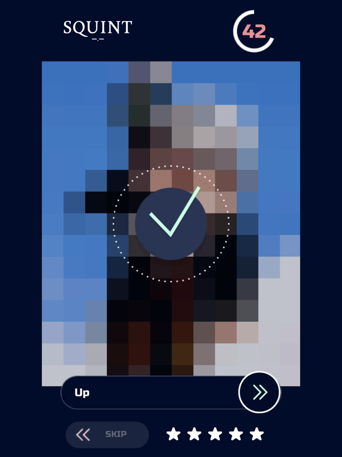 Squint Game pixel movie quiz