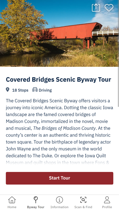 Screenshot 2 of Covered Bridges Scenic Byway App