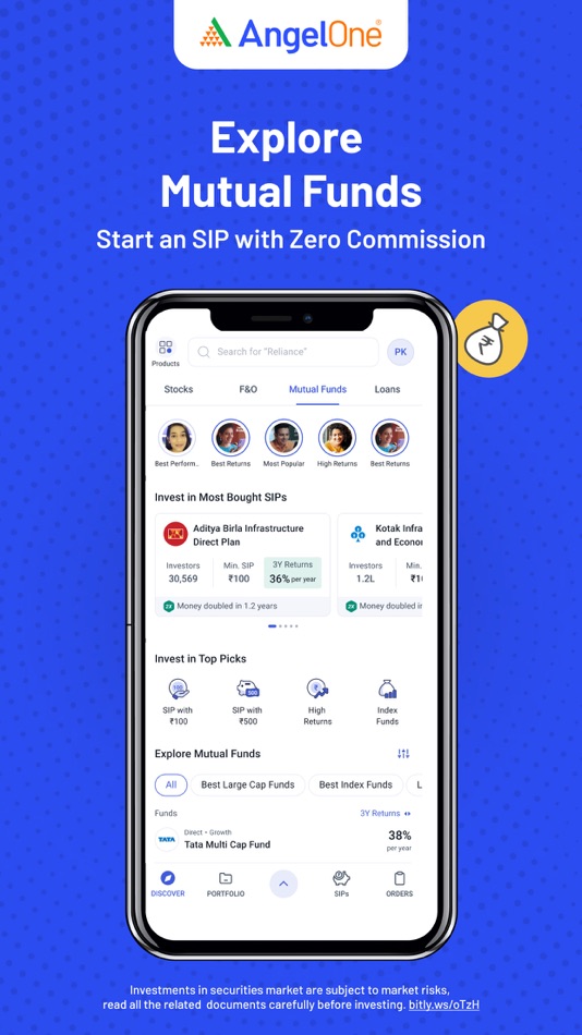 #7. Angel One: Stocks, Mutual Fund (iOS) di: Angel One Ltd