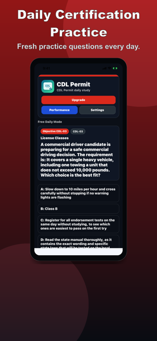 CDL Permit Prep Questions Screenshot 1 of 10