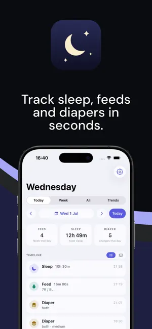 Nova Baby - Sleep Tracker screenshot 1