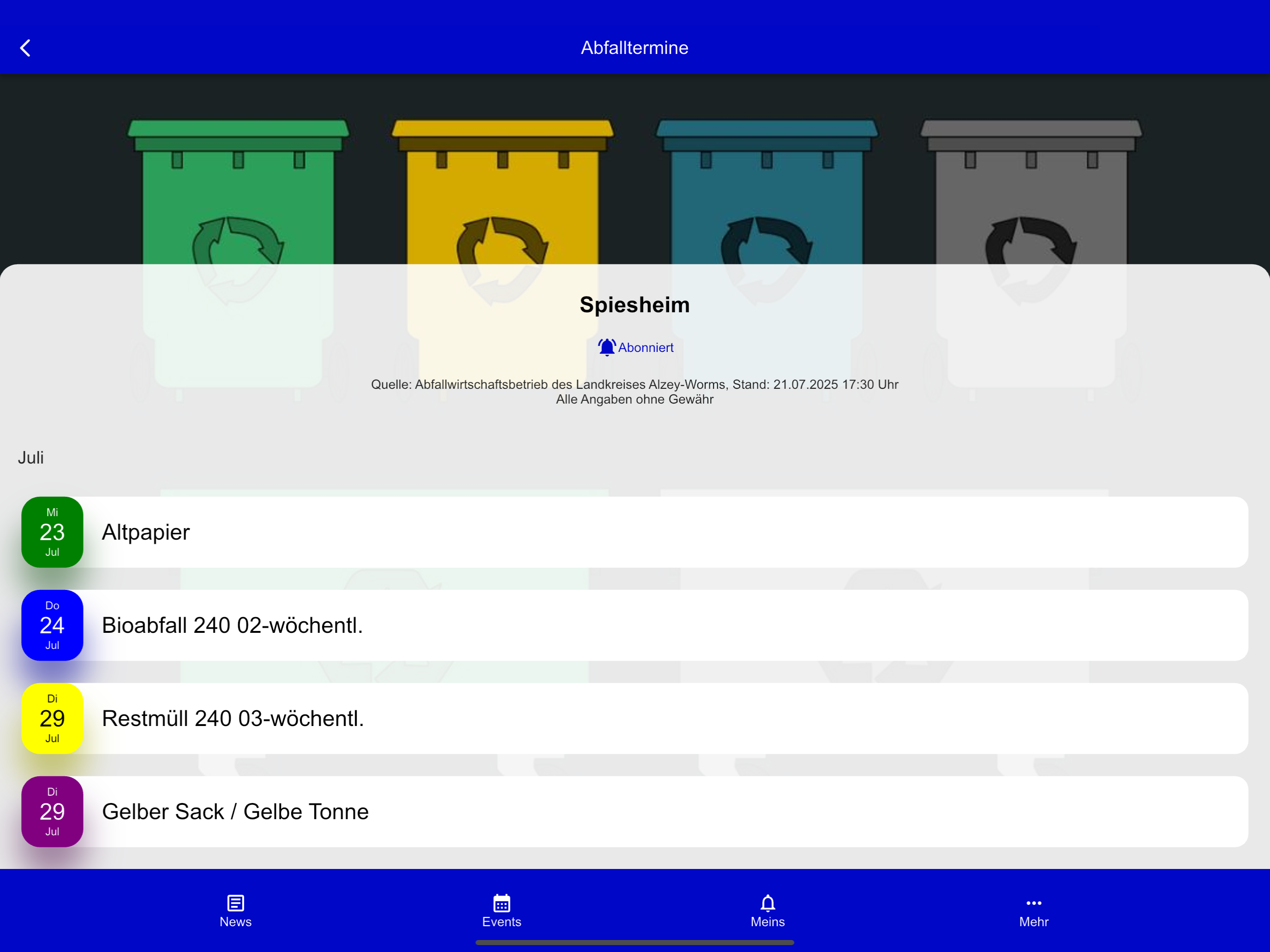 Spiesheim App