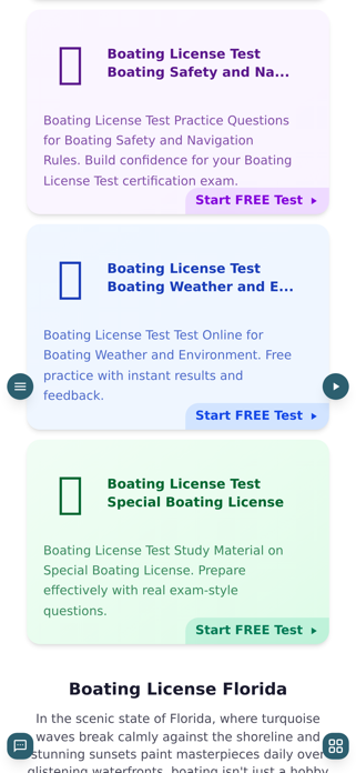 Boating Practice Test Screenshot 1 of 1
