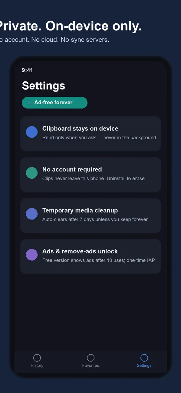 Screenshot #2 pour Copy & Clip -Clipboard Manager