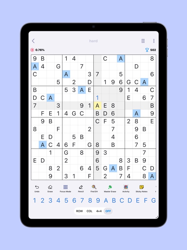 16x16 Sudoku Clássico Gigante screenshot 11
