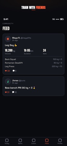FitApp — Gym & Macros Screenshot 1 of 5