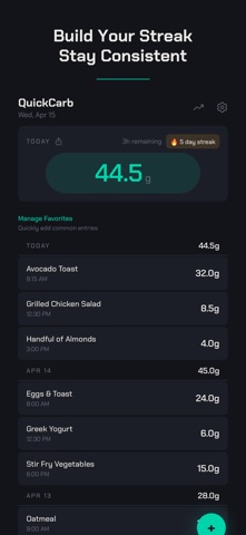 Quick Carb - Carb Counter Screenshot 9 of 10
