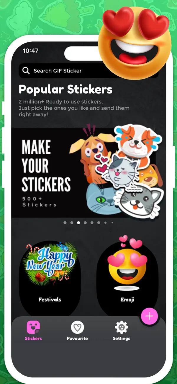 Screenshot #1 pour Sticker Maker, GIFs, Memes