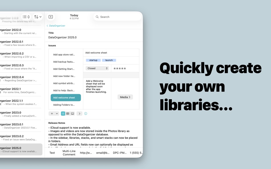 #2. Database - DataOrganizer (macOS) 由: Bayhoff Software