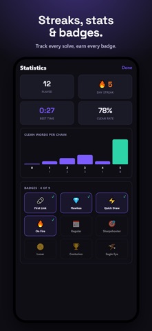 Chain: Daily Word Puzzle iPhone screenshot