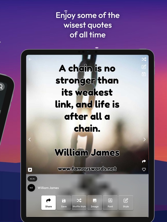 Literally: Quotes and Thoughts iPad screenshot 2 - Reference app