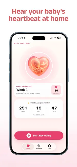 Baby Heartbeat Monitor - Lulla iPhone screenshot 1