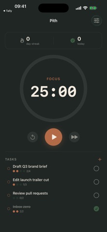 Pith Focus Pomodoro screenshot