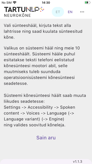 Screenshot 4 of Neurokõne App