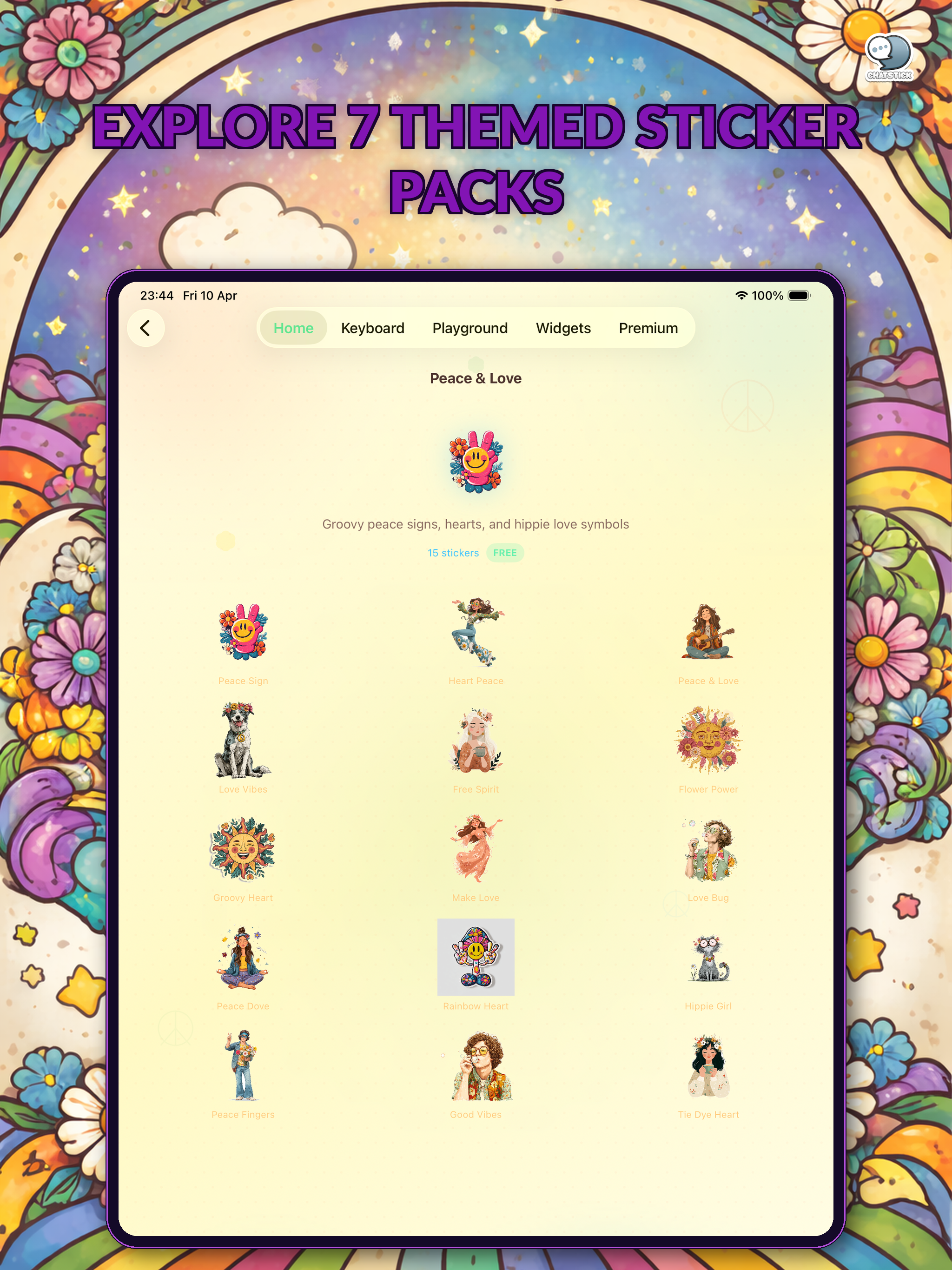 Hippie Emoji Stickers by CS