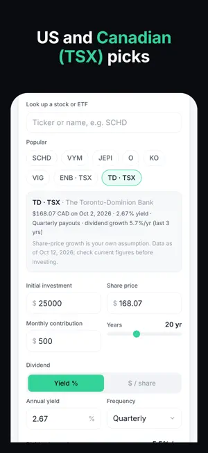 DividendIQ - DRIP Calculator screenshot 3