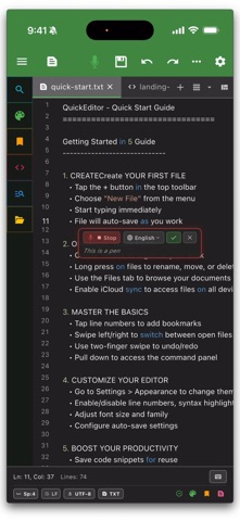 QuickEditor - Text & Code Screenshot 1 of 10