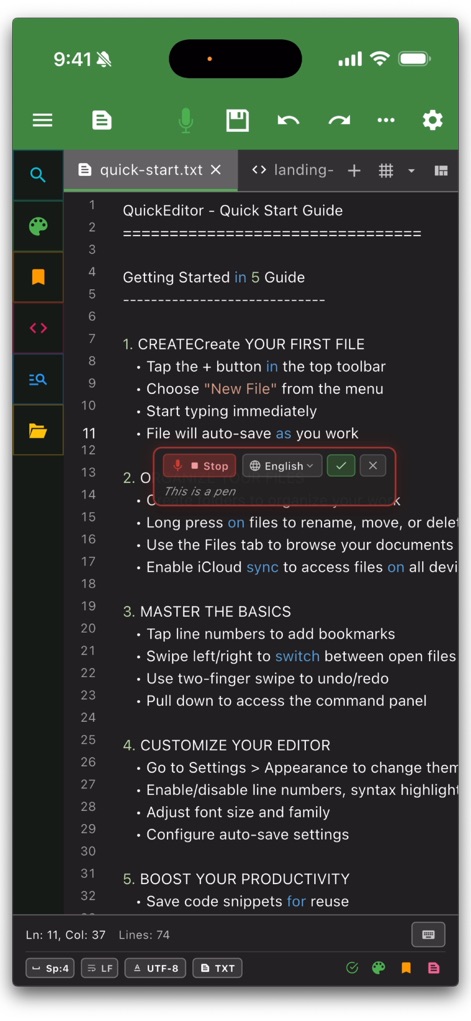 QuickEditor - Text & Code - Productivity App | MWM