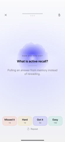 Cue: Hands-Free Flashcards Screenshot 3 of 5