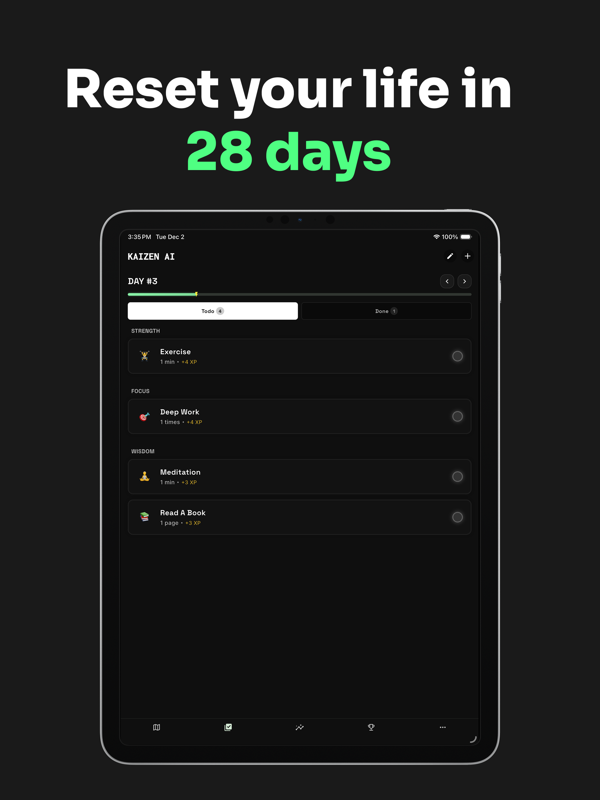 Kaizen AI: Reset Life 66 Days