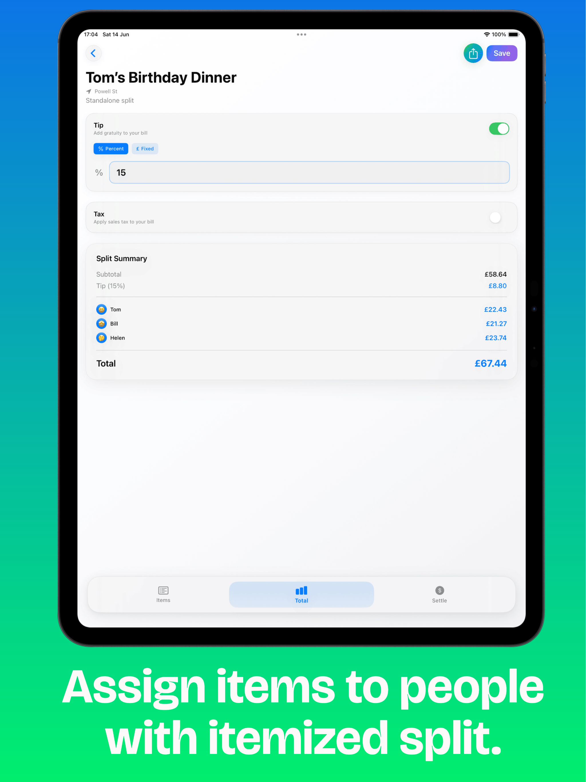 Splittable: AI Bill Split Scan screenshot 13