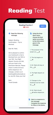 CELPIP Prep : Practice Test screenshot