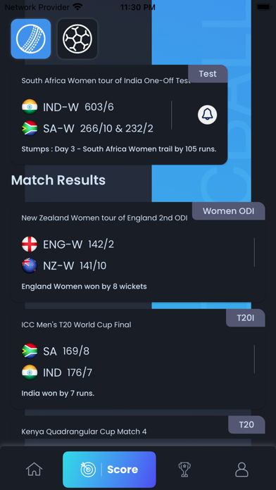 Cricball: Live Sports & Scores Screenshot