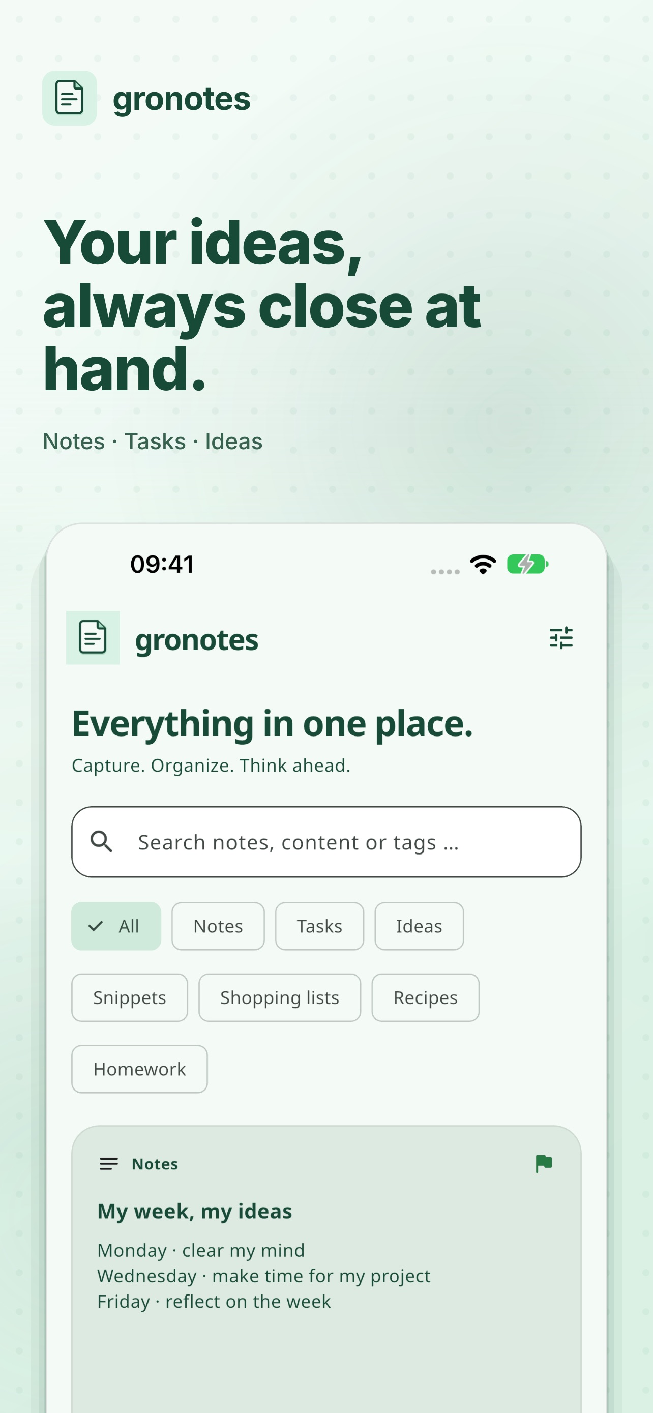 Screenshot 1 of gronotes