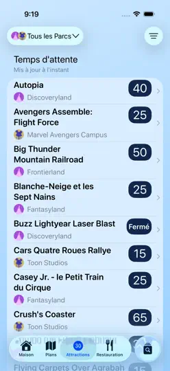 Capture d'écran de Magic Guide: Disneyland Paris sur iPhone 3