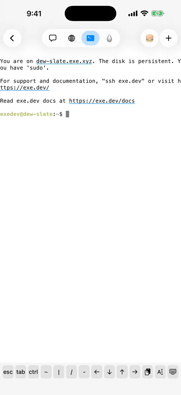 #3. exe.dev (iOS) От: ssh exe.dev