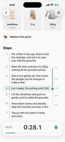 homebrew: Coffee Recipes iPhone screenshot