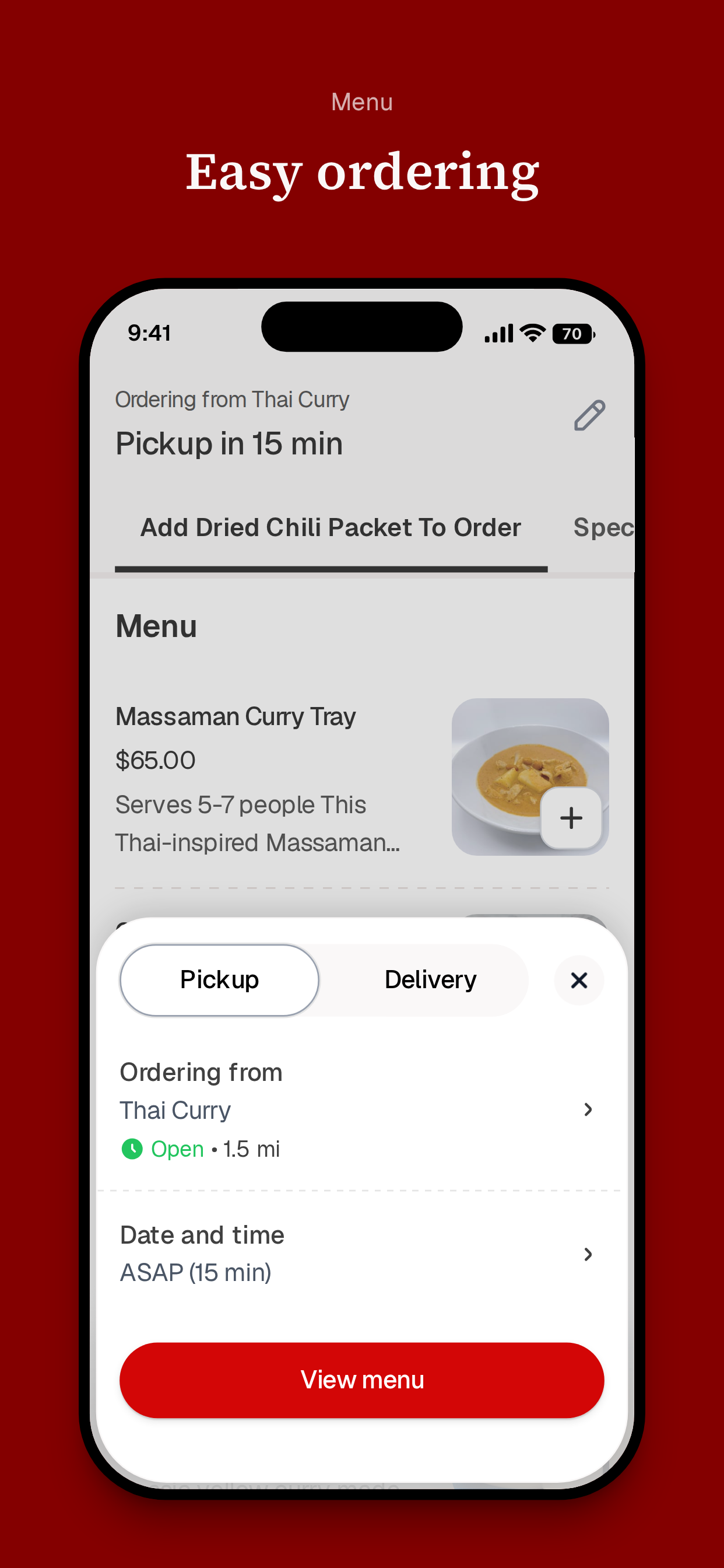 Thai Curry To Go