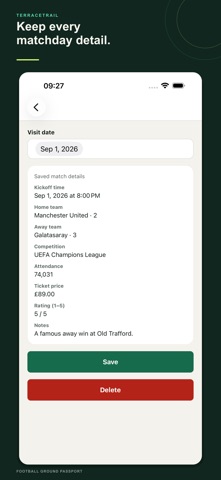 TerraceTrail: Stadium Tracker Screenshot 3 of 6