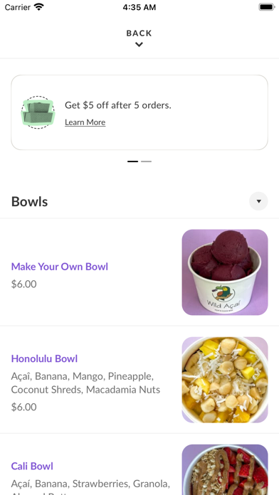 Wild Acai iPhone screenshot 3 - Food & Drink app